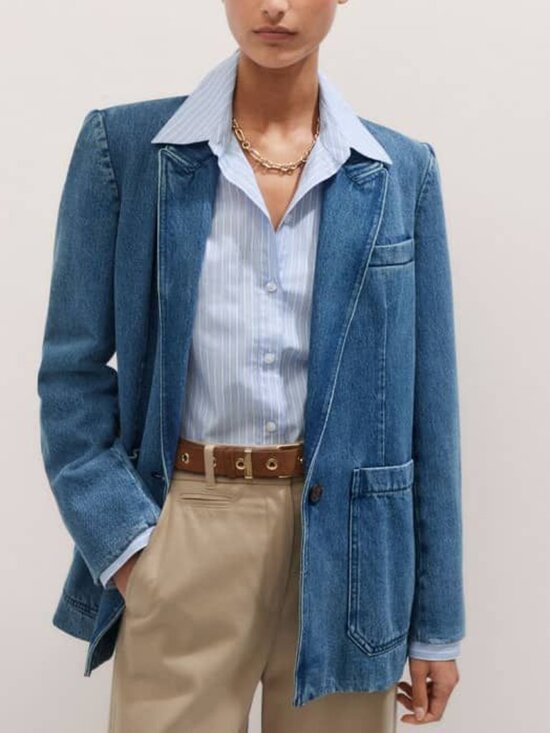 ME+EM Jackets & Blazers - Me+Em Denim Wear-With-Everything Blazer